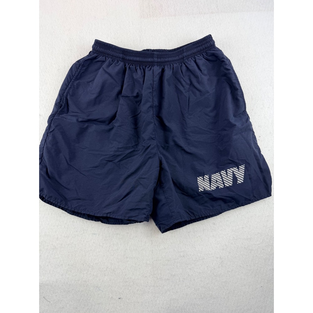 US Navy Physical Fitness Uniform PT Shorts Trunks Medium 6" Inseam Navy Blue